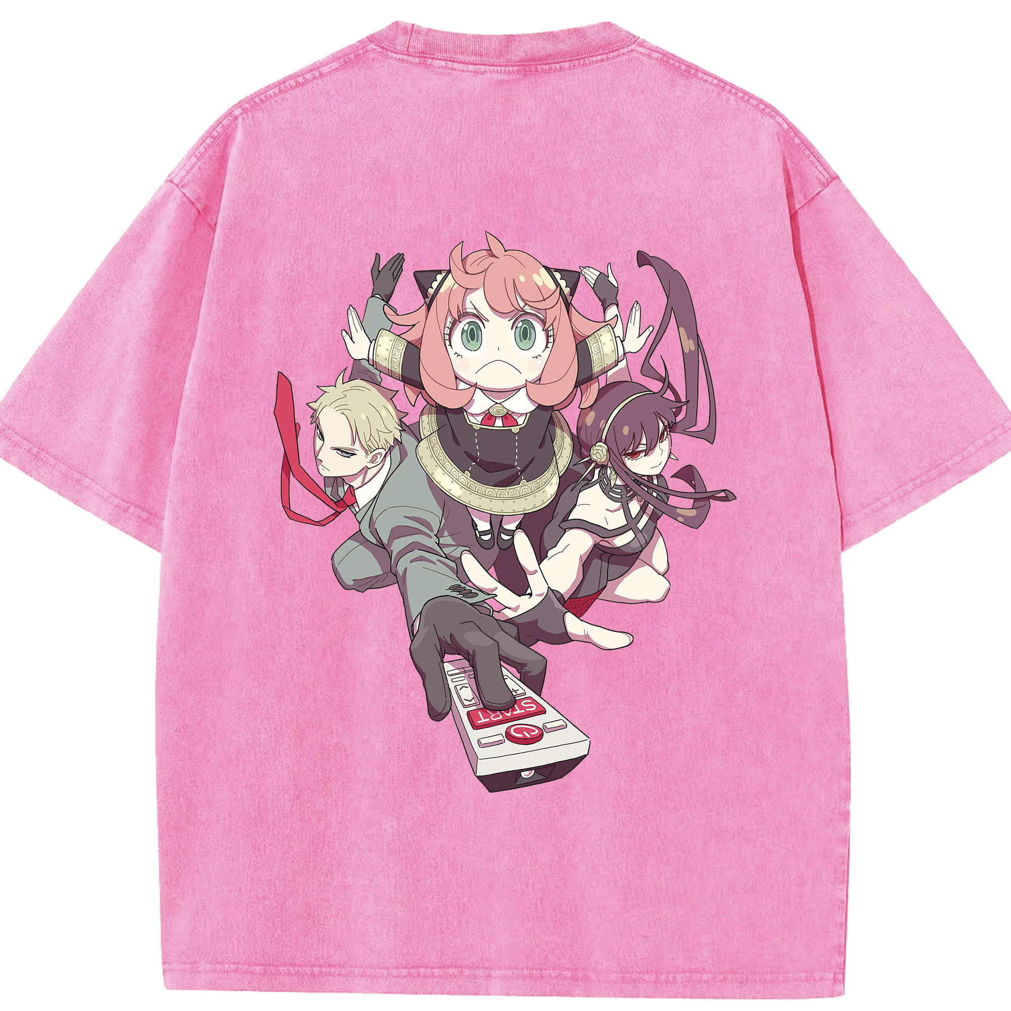 （画像用） SPY×FAMILY间谍家家酒 綿100% ヴィンテージ風 半袖Tシャツ（背面プリント）